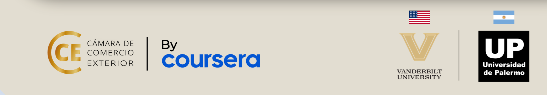Programa de co-certificación: Cámara de Comercio Exterior by Coursera, Vanderbilt University y Universidad de Palermo